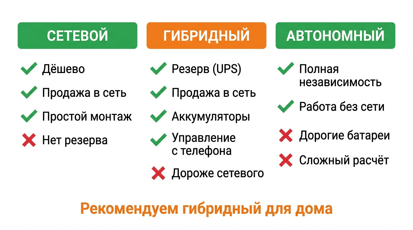 Сравнение типов инверторов