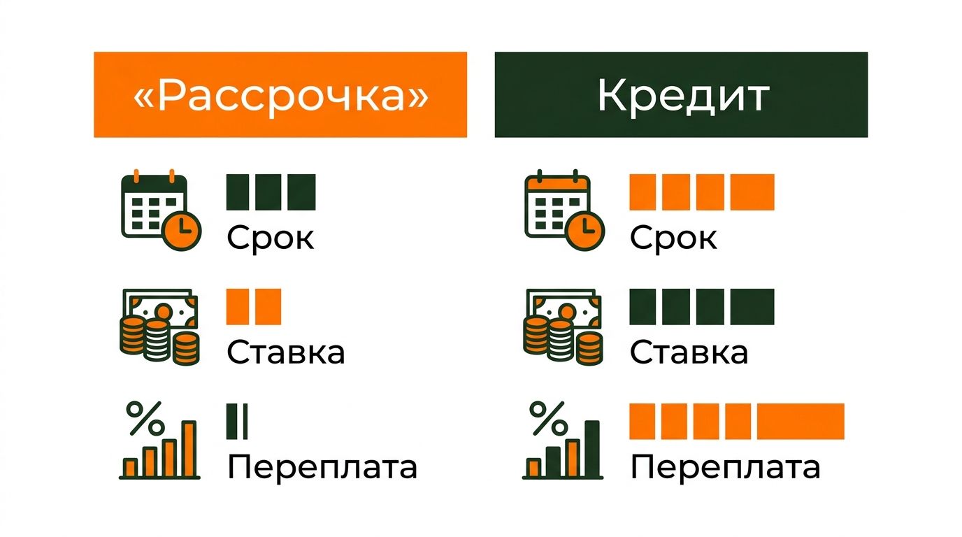 Сравнение рассрочки и кредита на солнечные панели