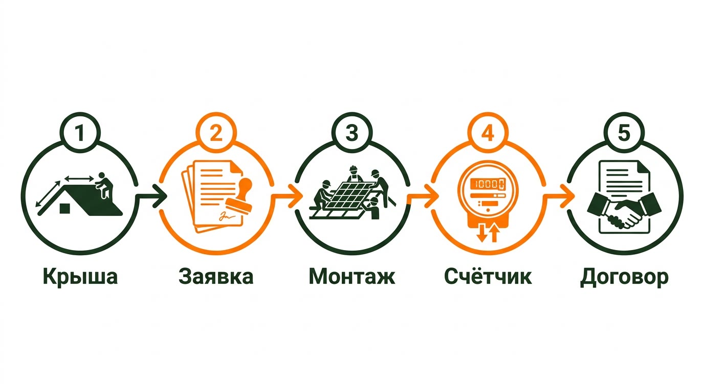 Алгоритм оформления солнечной станции в Сочи
